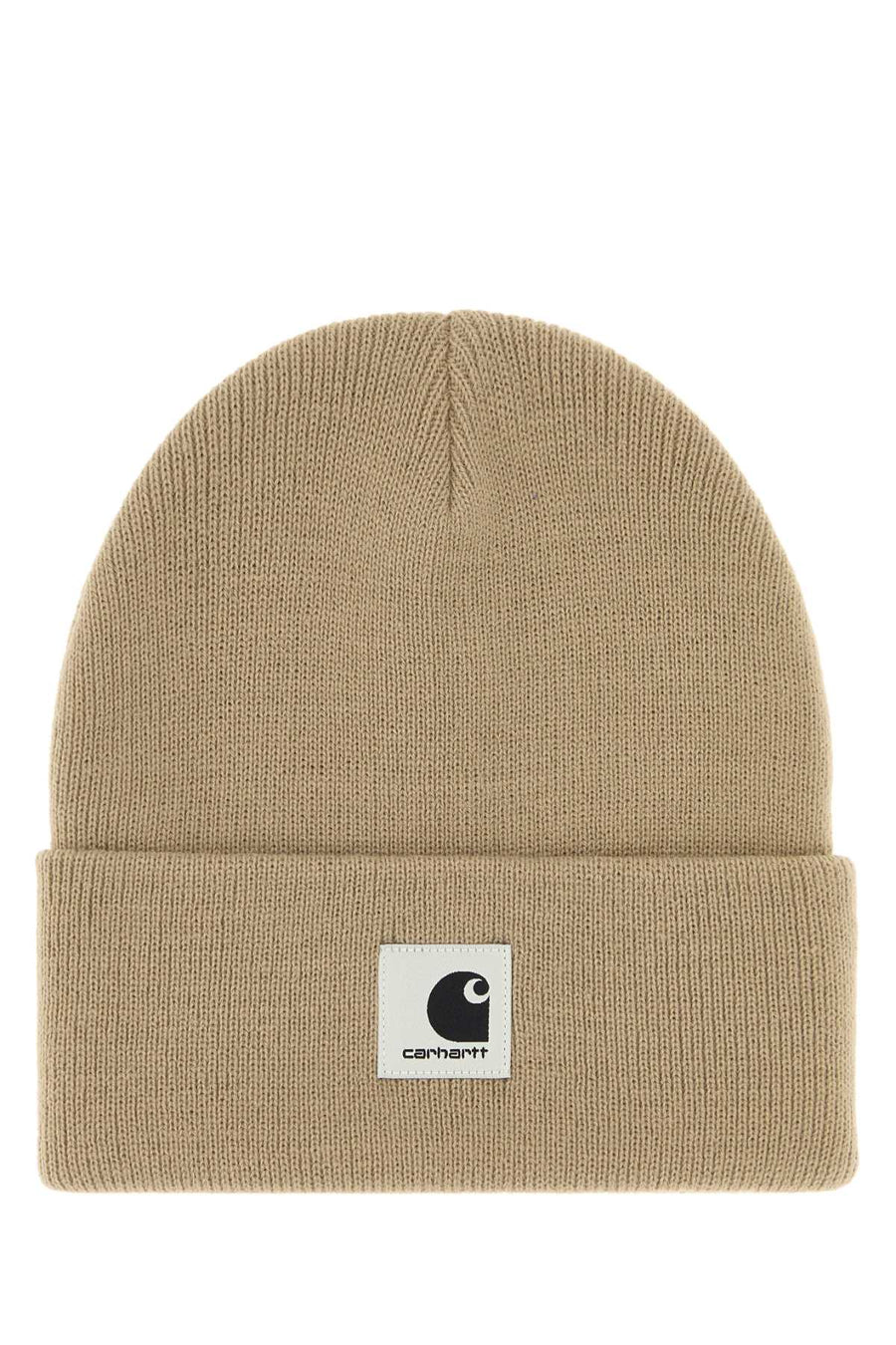 Carhartt Wip Washleybe Ribbed Knit Beanie — Beige Exterior: Acrylic Beanies