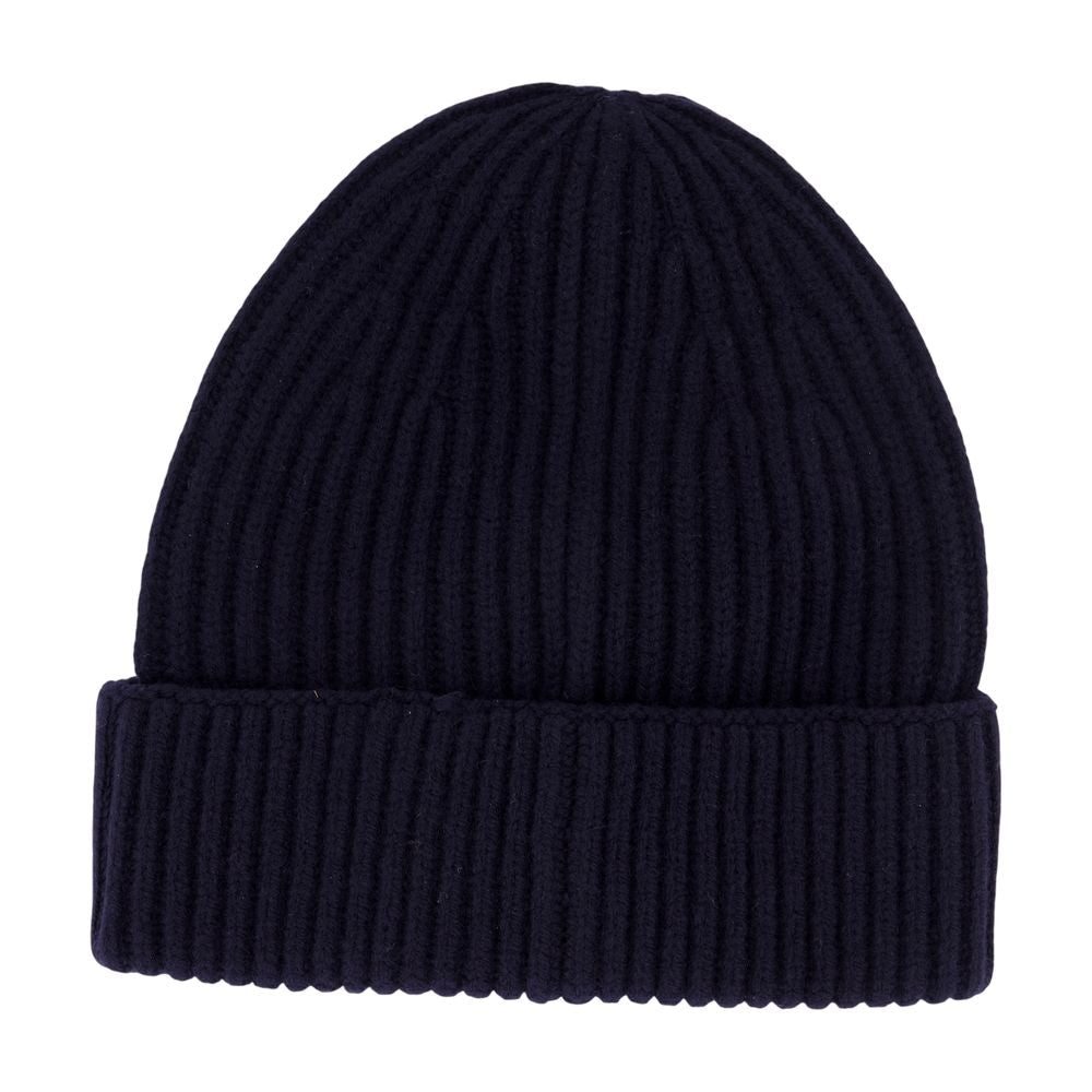 Samsøe F24300118-194011tcx Ribbed Wool Beanie — Navy Beanies