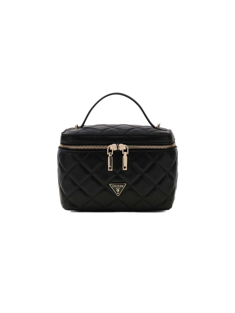 Guess Juliet Top Handle Bag — Black Polyurethane