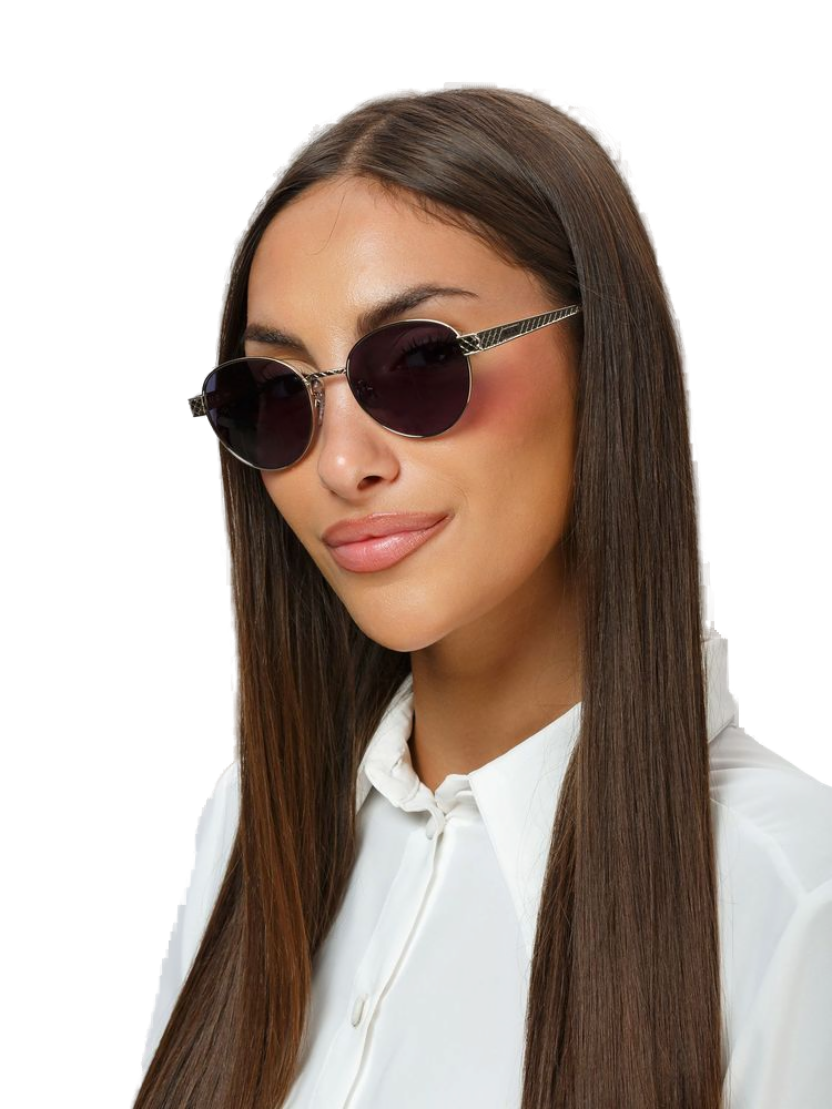 Just Cavalli Sjc181 Polished Palladium Metal Sunglasses — Silver