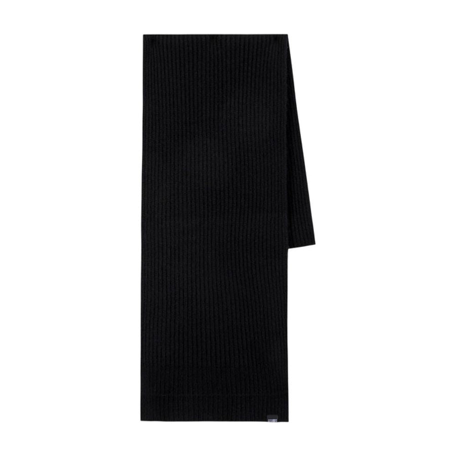 Mm6 Maison Margiela Ribbed Wool Scarf — Black Scarfs