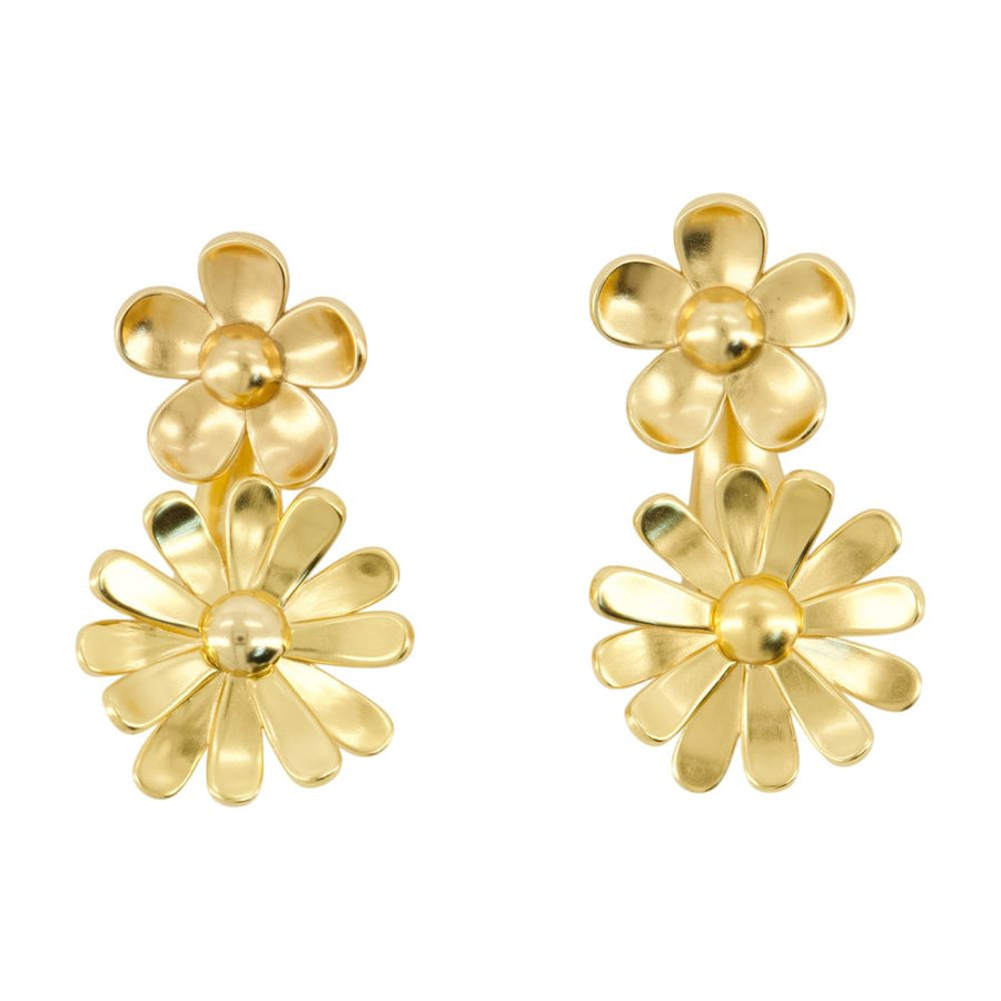 Marc Jacobs Statement Daisy-Flower Hair Clips — Gold Metal Pins Claws &