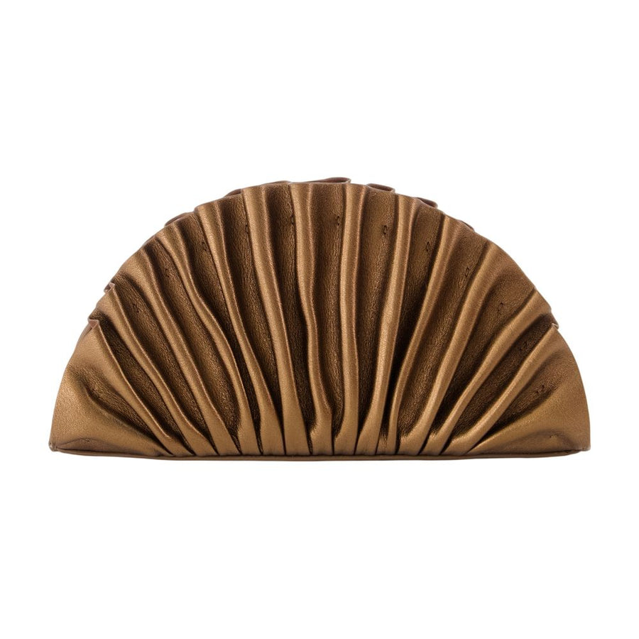 Cult Gaia Clutch — Brown Calfskin