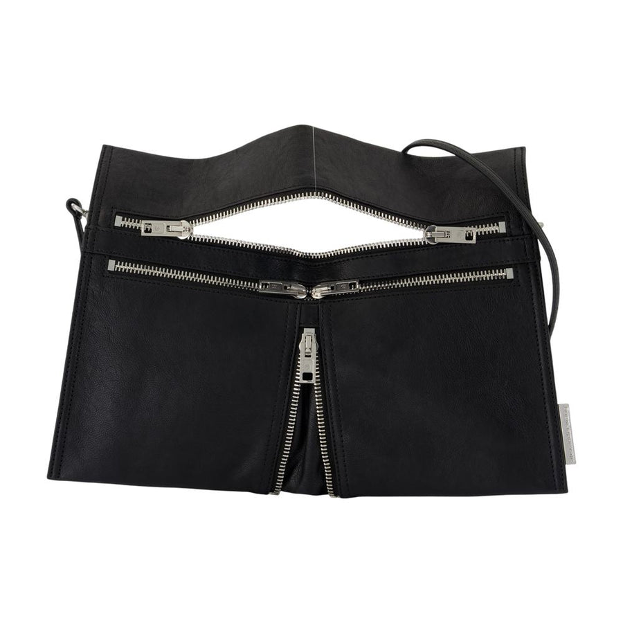 Alexander Wang Geo Crossbody Bag — Black Lambskin