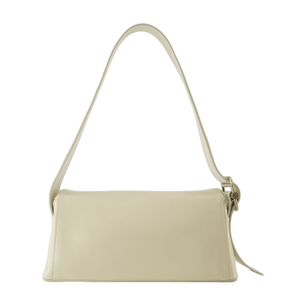 Osoi Hobo Folder Brot Shoulder Bag — Beige Calfskin