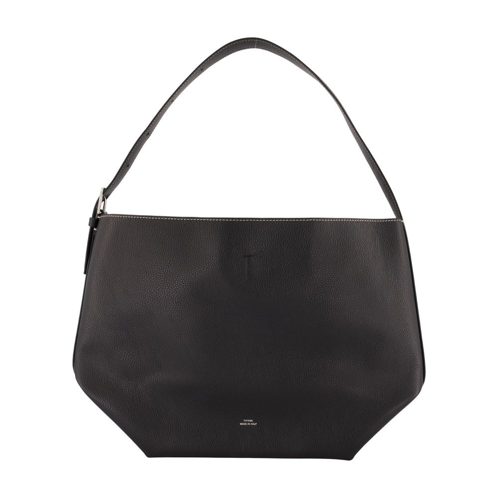 Toteme Shoulder Bag — Black Calfskin