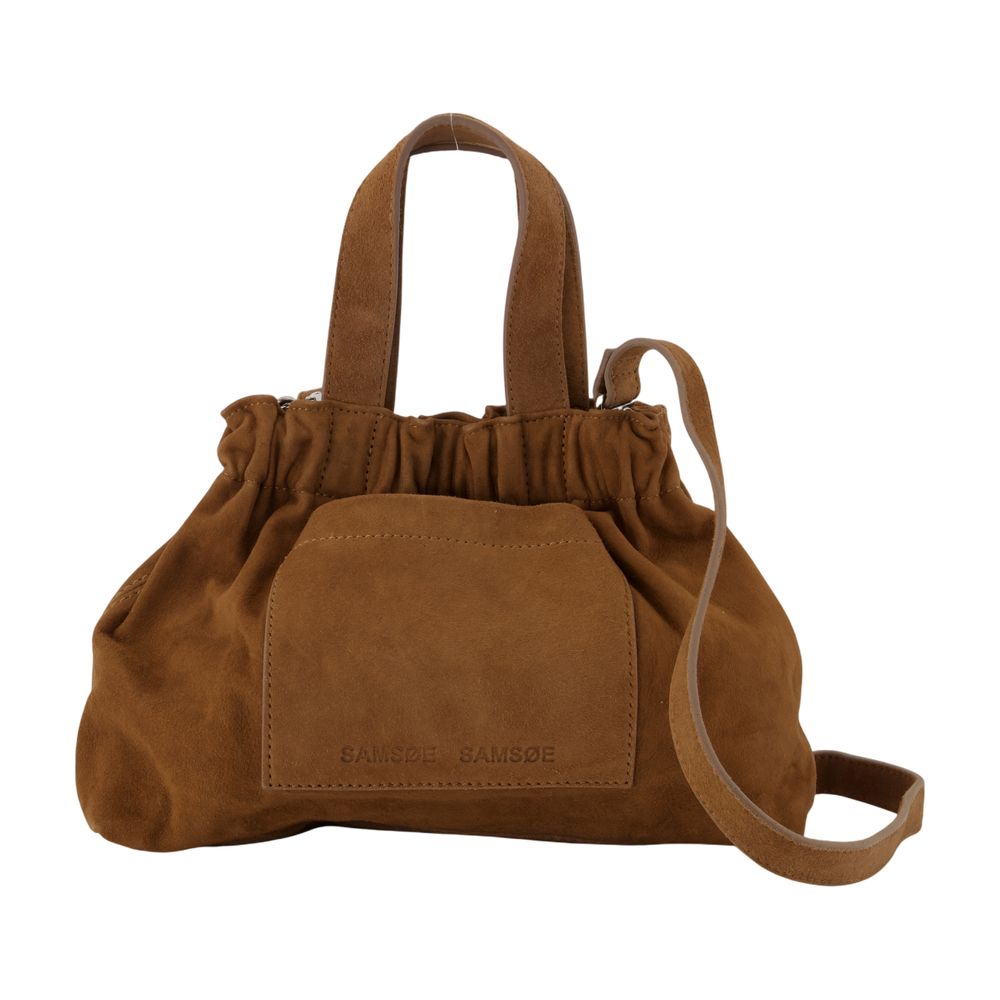 Samsøe Shoulder Bag — Brown Leather