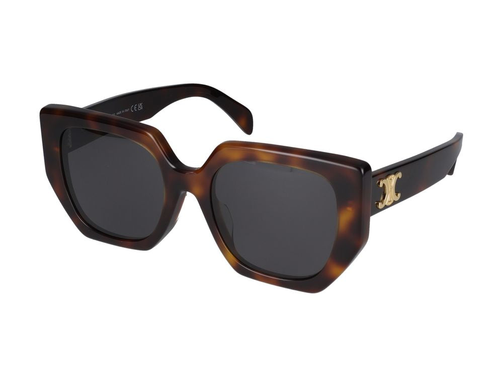 Celine Cl40239f Tortoiseshell Square-Frame Sunglasses — Standard