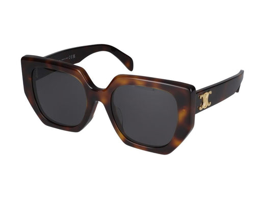 Celine Cl40239f Tortoiseshell Square-Frame Sunglasses — Standard