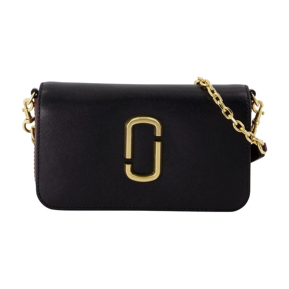 Marc Jacobs Leather Crossbody Wallet — Black Cowhide