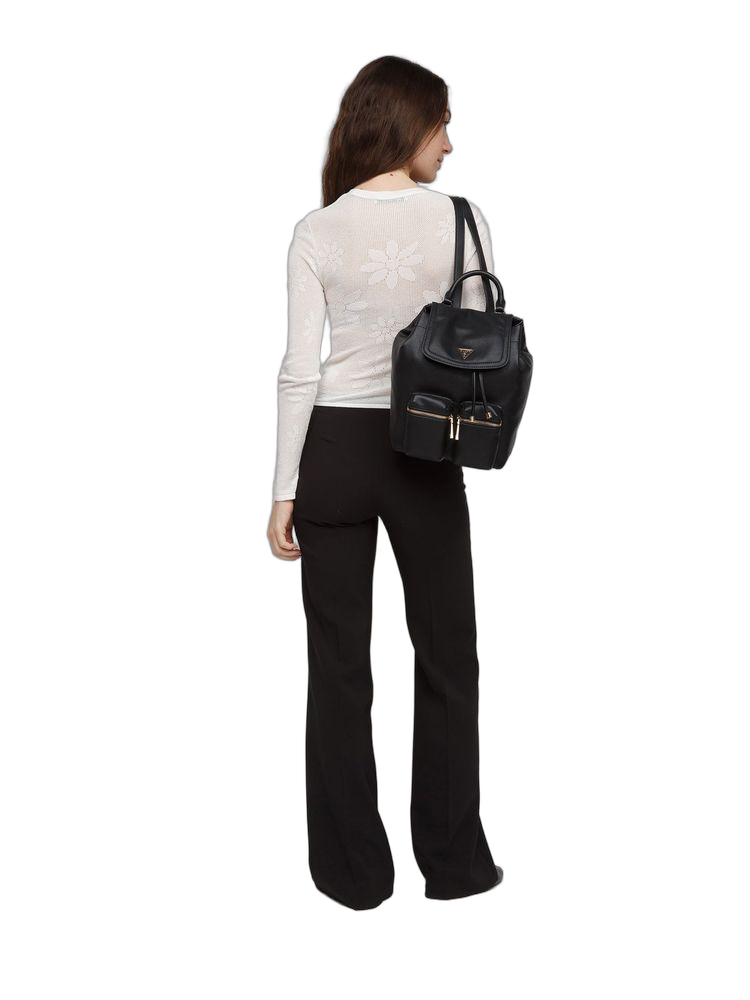 Guess Manhattan Ii Backpack — Black Polyurethane