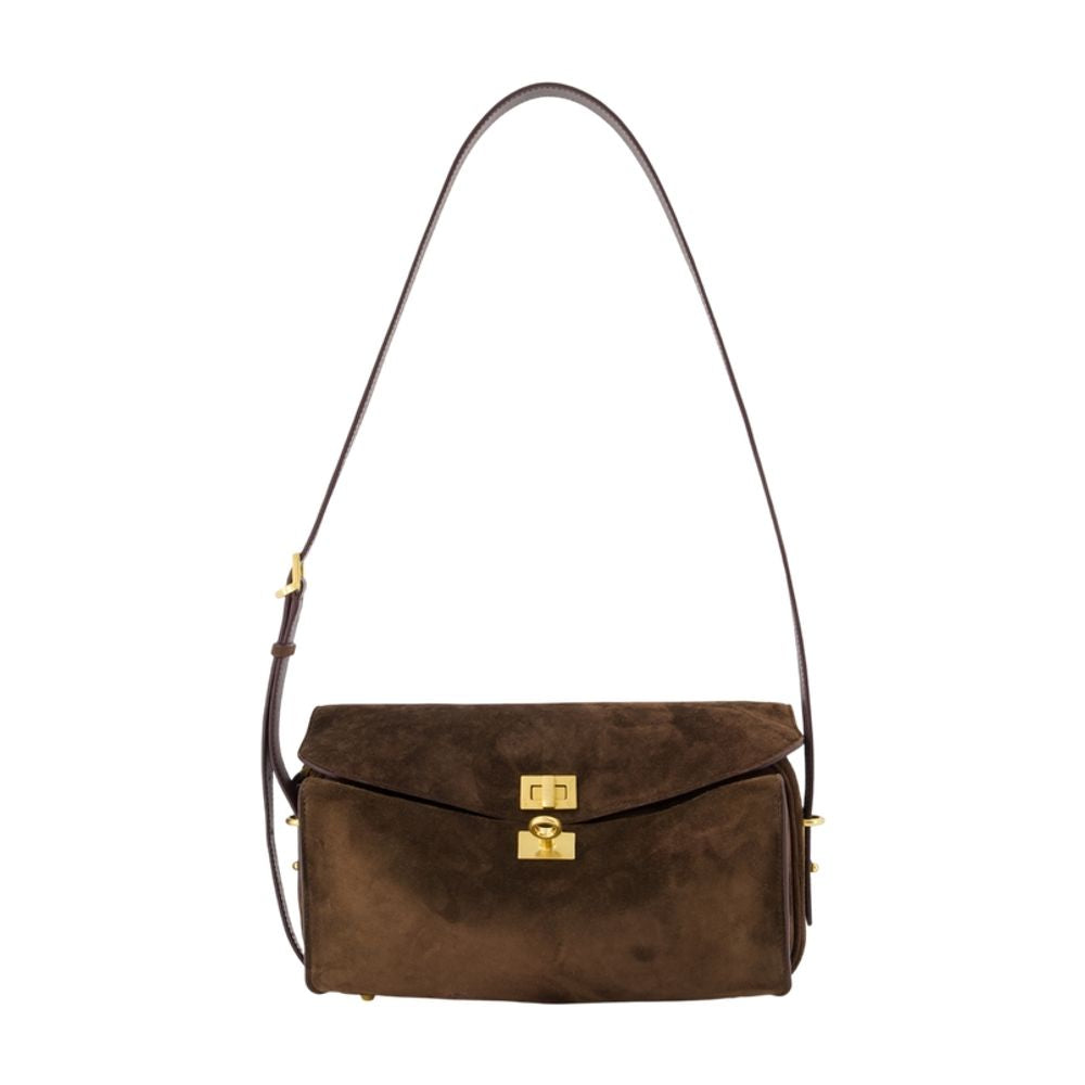 Balenciaga Shoulder Bag — Brown Suede