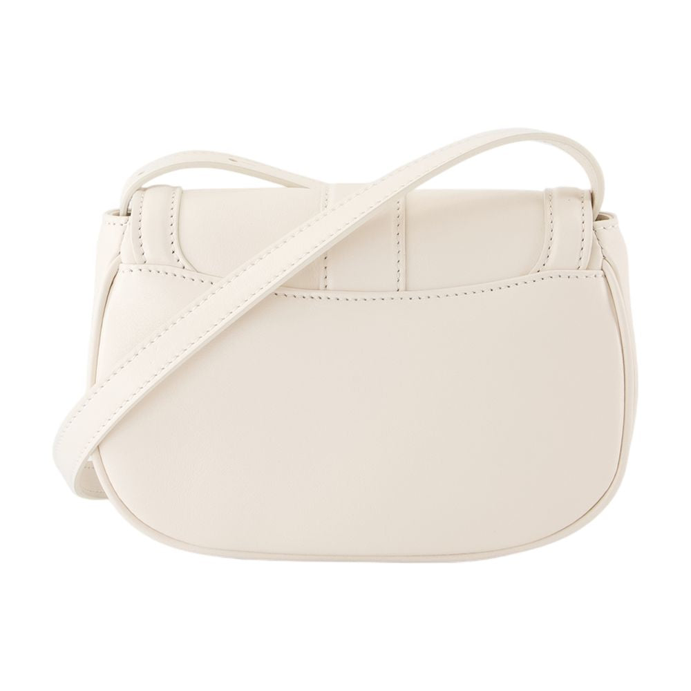 Alexander Mcqueen Calfskin Saddle Shoulder Bag — White