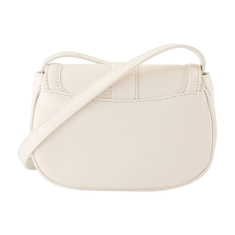 Alexander Mcqueen Calfskin Saddle Shoulder Bag — White