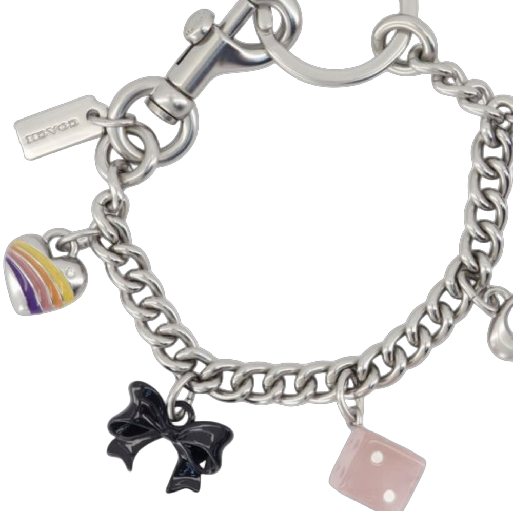 Coach Charm Chain Bracelet — Silver Metal Bracelets