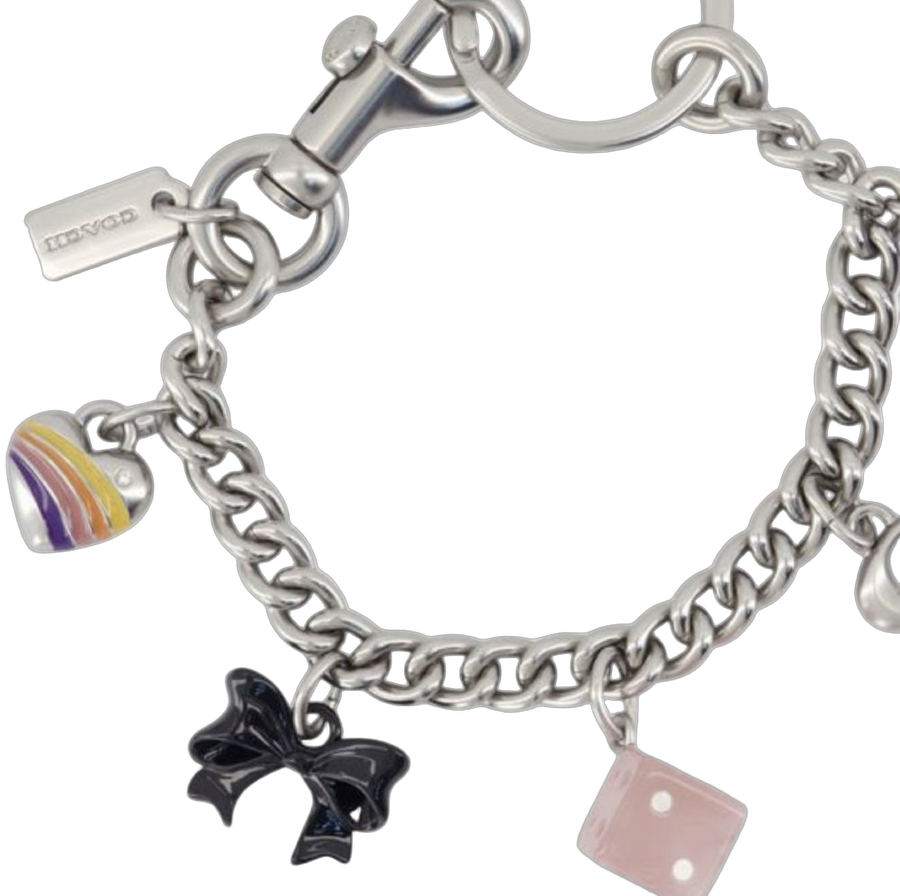 Coach Charm Chain Bracelet — Silver Metal Bracelets