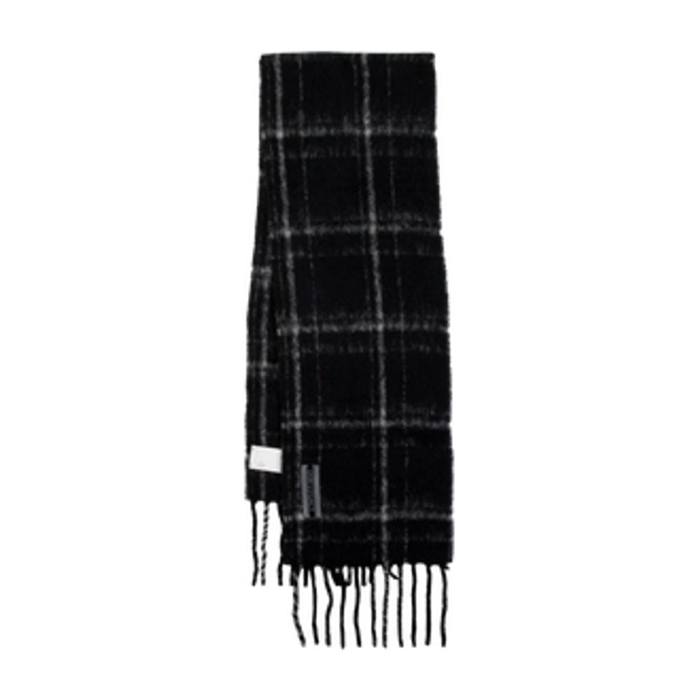 Our Legacy Plaid Wool Scarf — Black Scarfs