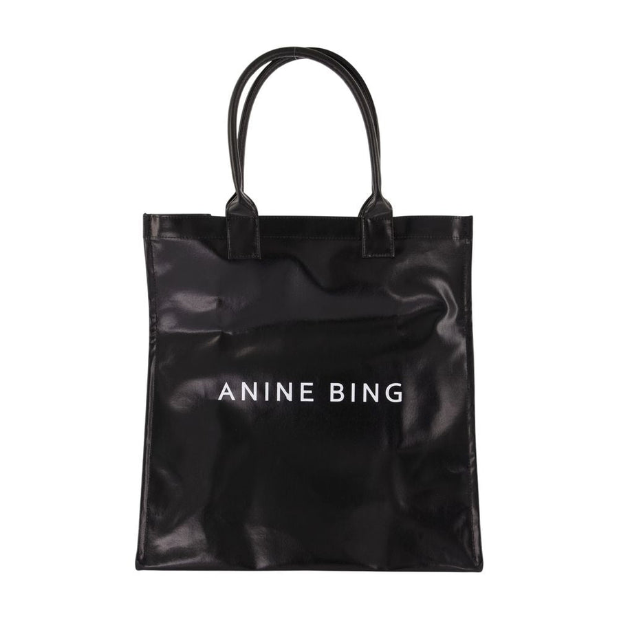 Anine Bing Tote Bag — Black Cotton