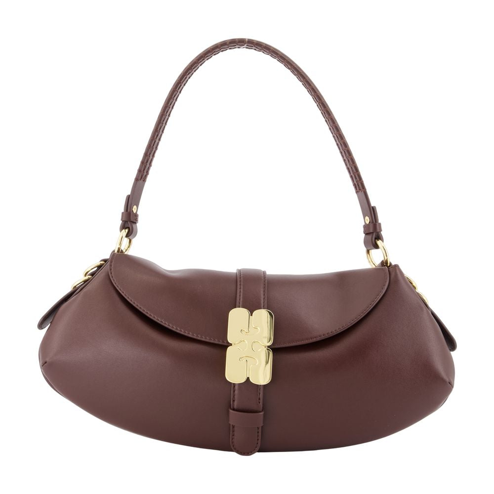 Ganni Shoulder Bag — Brown Synthetic