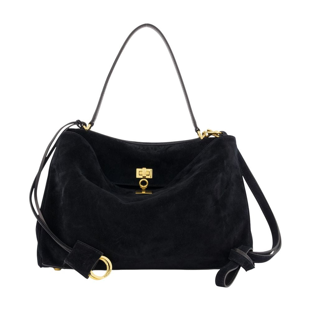 Balenciaga Rodeo Top Handle M Shoulder Bag — Black Calfskin