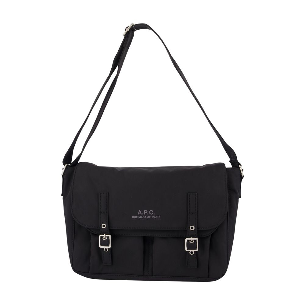 A.p.c. Messenger Archive Crossbody Bag — Black Synthetic