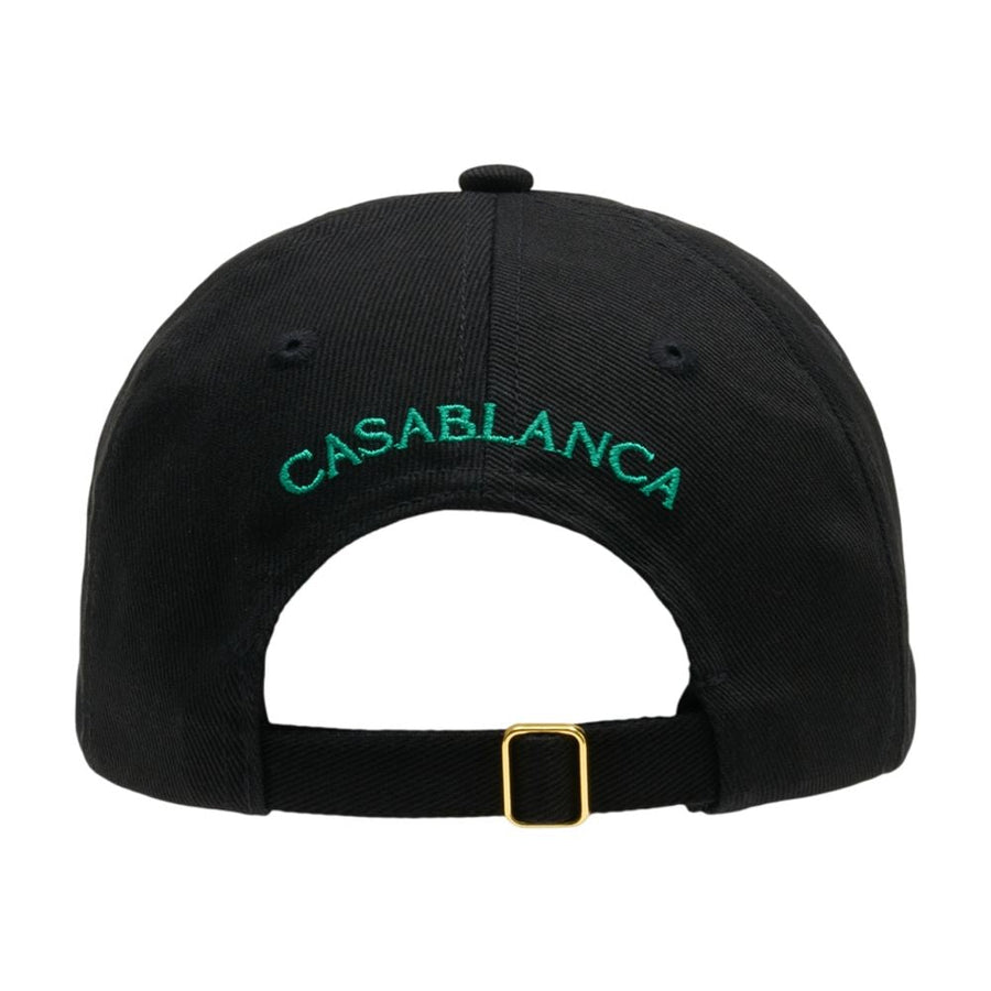 Casablanca A-Hat-002-03 Logo-Embroidered Cotton Baseball Cap — Black Caps