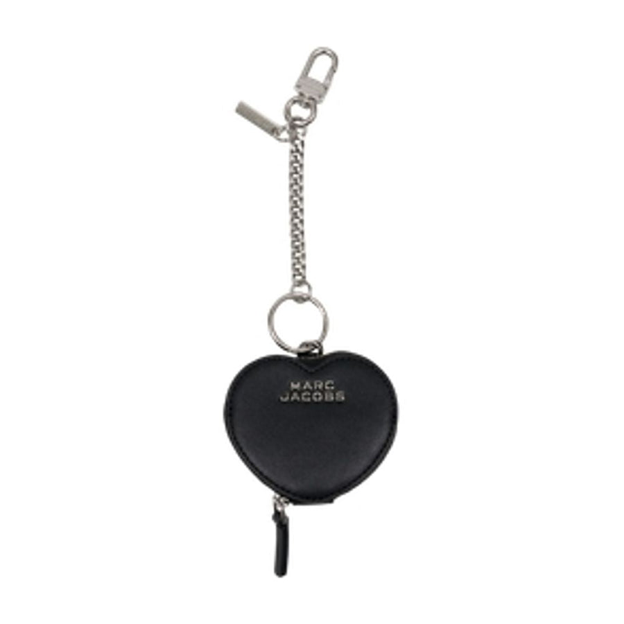 Marc Jacobs Heart-Shaped Leather Coin Purse — Black Cowhide Purses