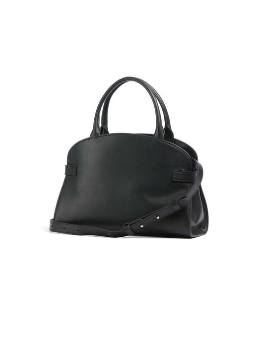 Coccinelle Sabine Top Handle Bag — Black Smooth Leather