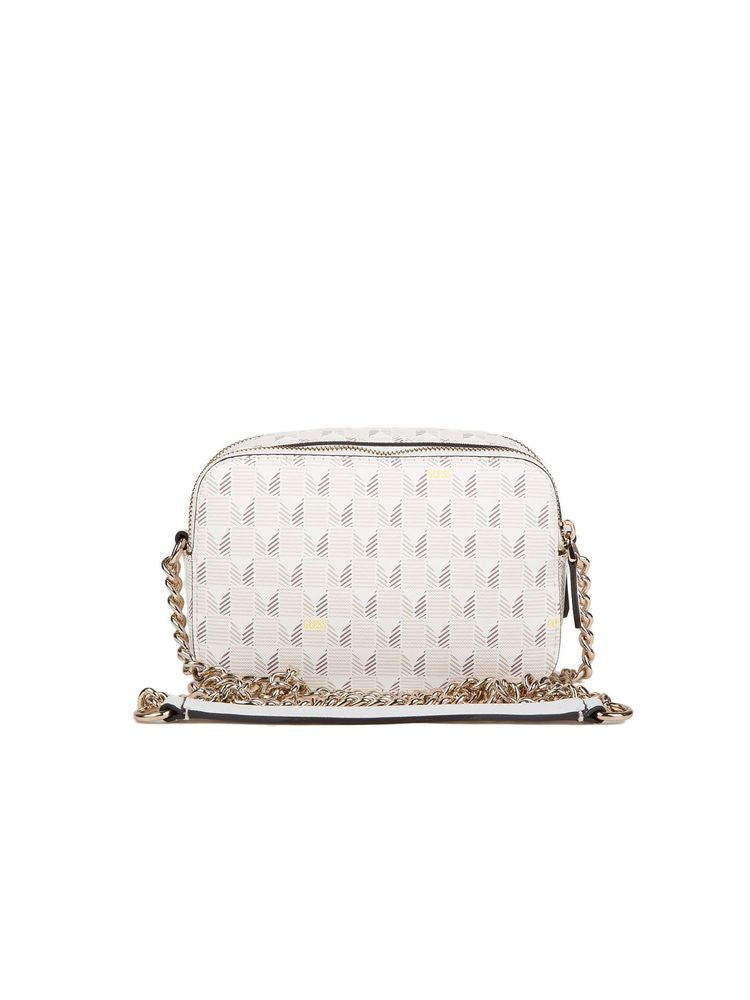 Guess Chevron-Quilted Crossbody Bag — Beige Polyurethane