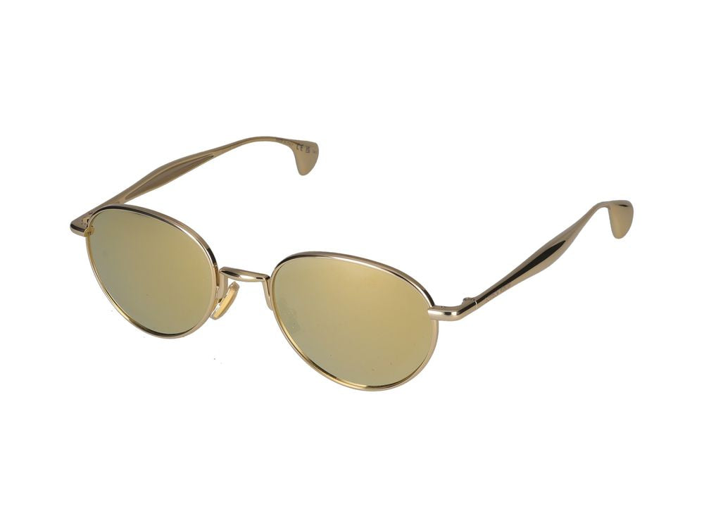 Bottega Veneta Bv1396s Gold Metal Round Sunglasses —
