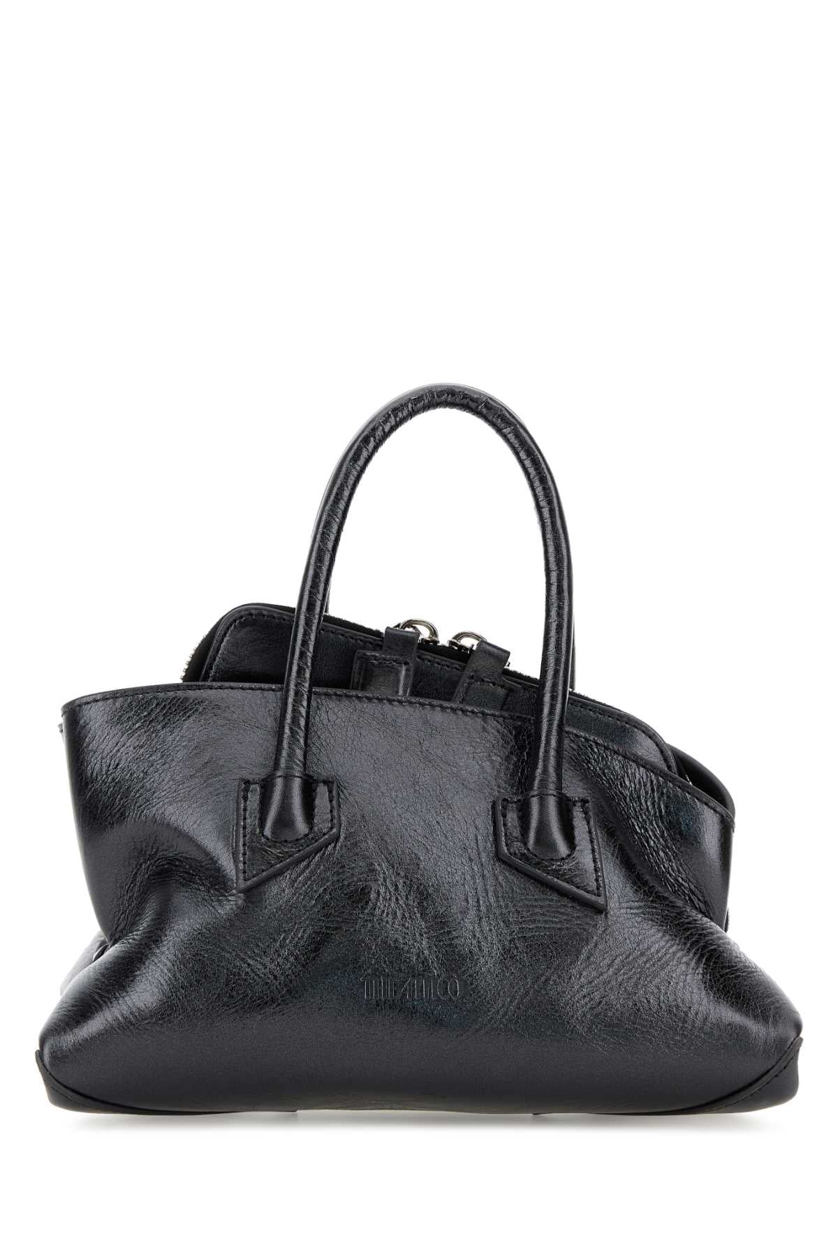 The Attico Leather Shoulder Bag — Gray