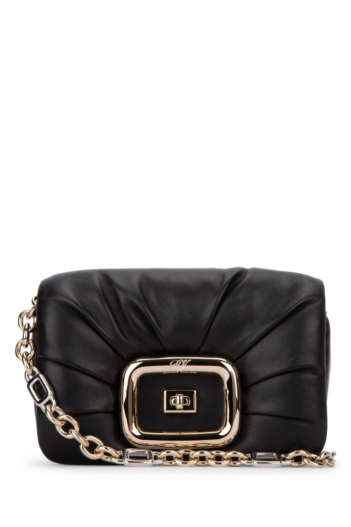 Roger Vivier Quilted Nappa Leather Shoulder Bag — Black Dream Sp. 0.6/0.78