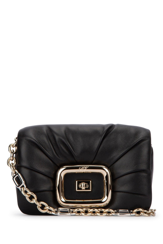 Roger Vivier Quilted Nappa Leather Shoulder Bag — Black Dream Sp. 0.6/0.78
