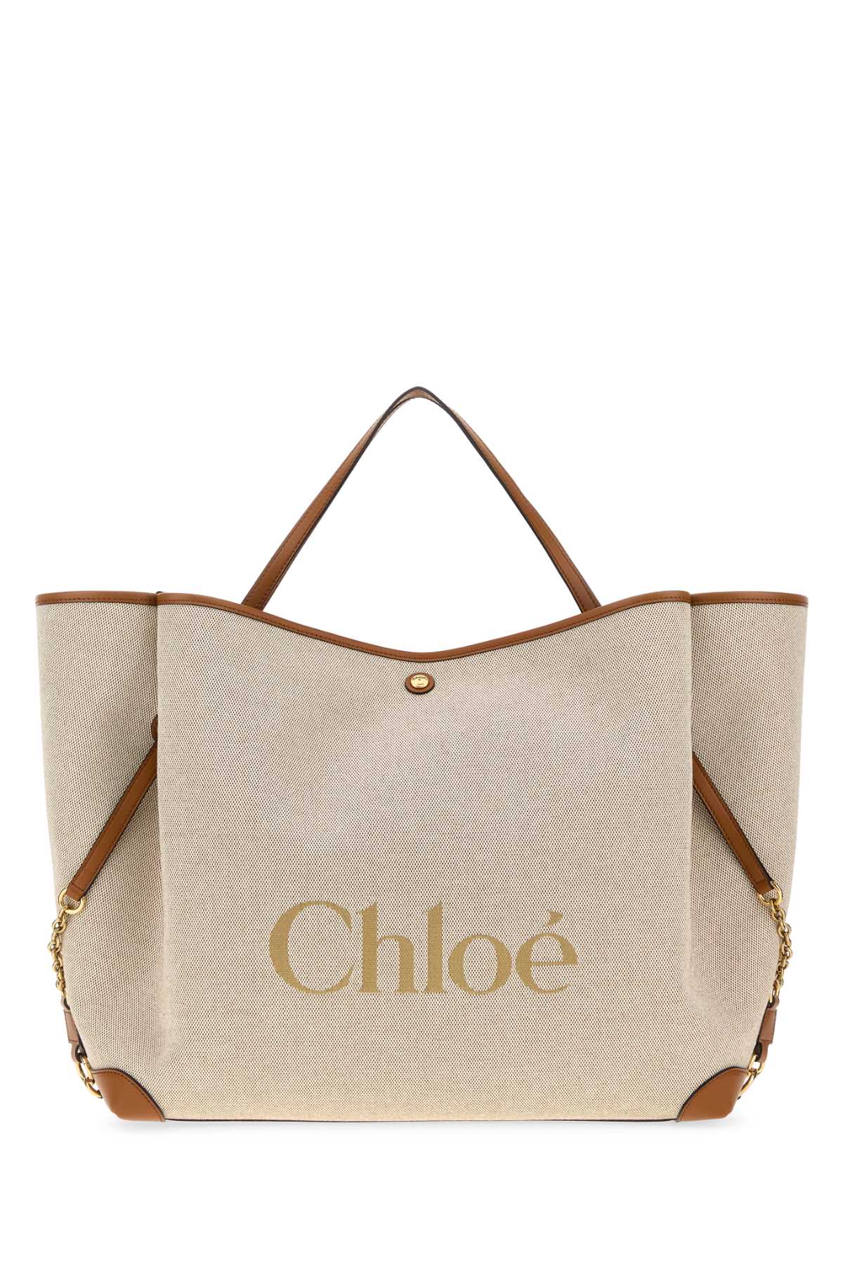Chloé Clover Tote Bag — Beige