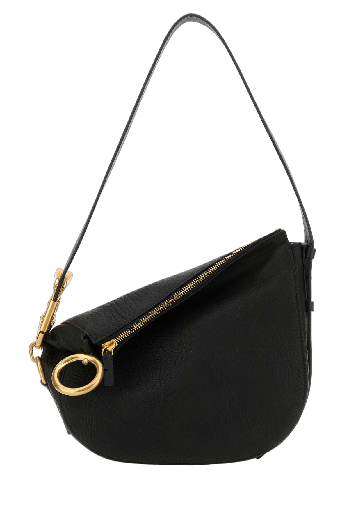 Burberry Calf Leather Shoulder Bag — Black