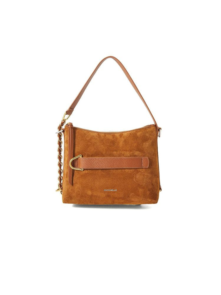 Coccinelle Gretel Shoulder Bag — Cognac Cow Leather