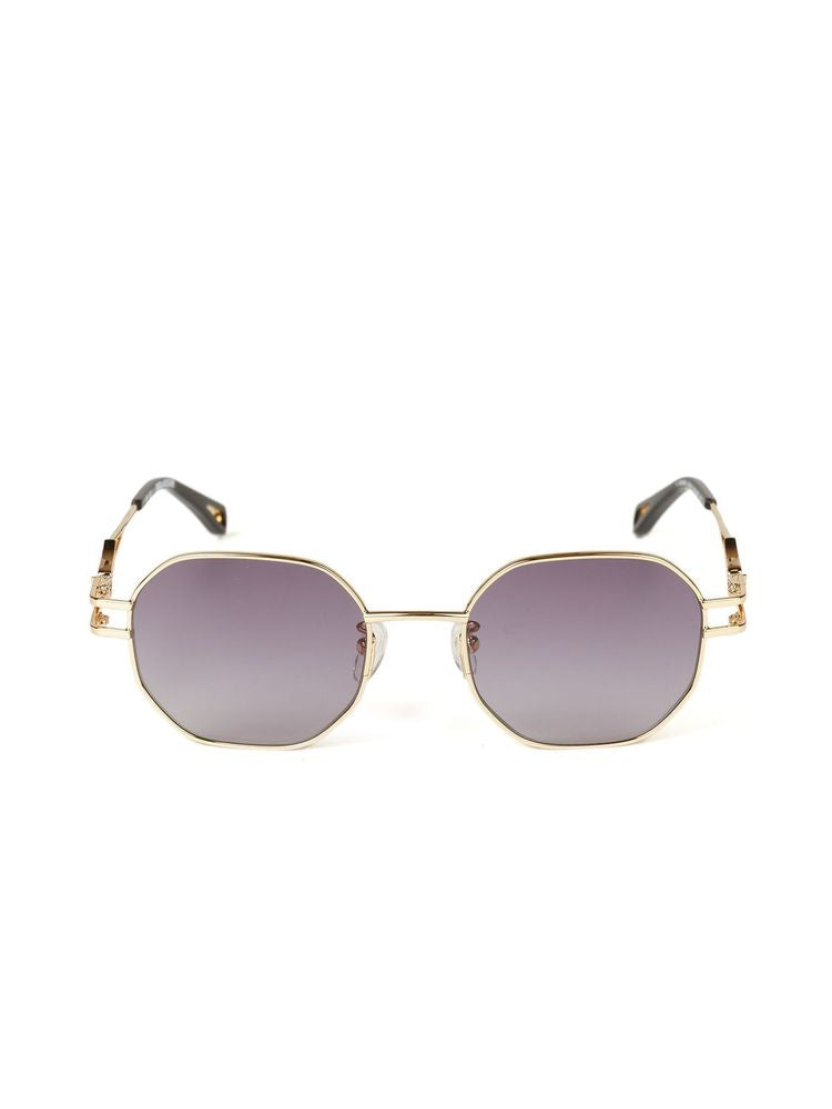 Zadig & Voltaire Szv463s Metal Hexagonal Sunglasses — Rose Gold