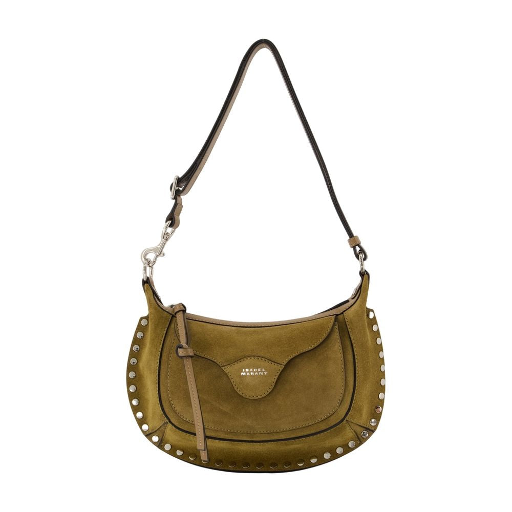 Isabel Marant Moon Pocket Shoulder Bag — Khaki Calfskin
