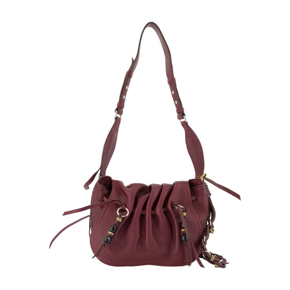 Isabel Marant Lambskin Shoulder Bag — Burgundy
