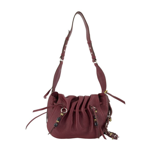 Isabel Marant Lambskin Shoulder Bag — Burgundy