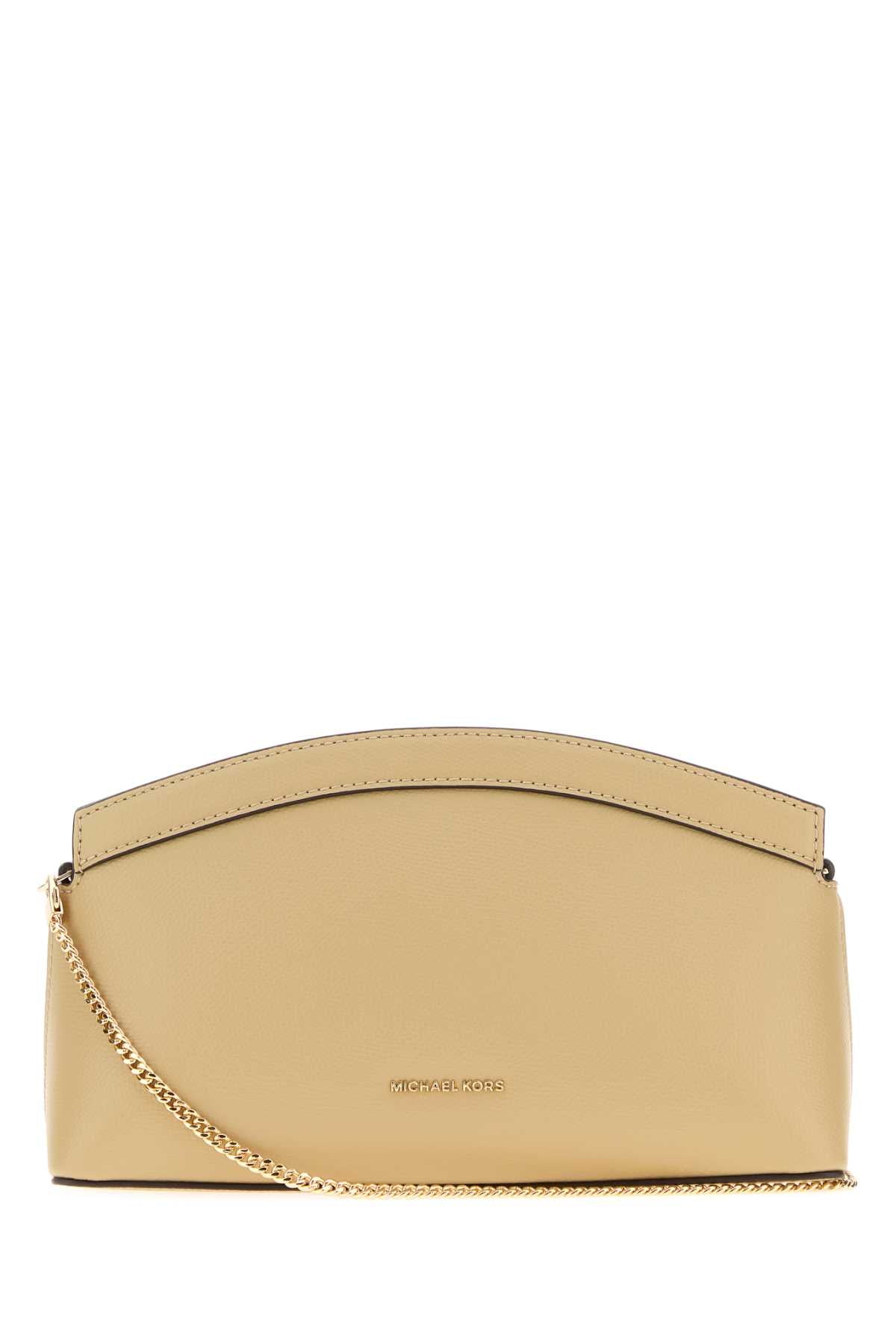 Michael By Kors Dome Clutch — Beige