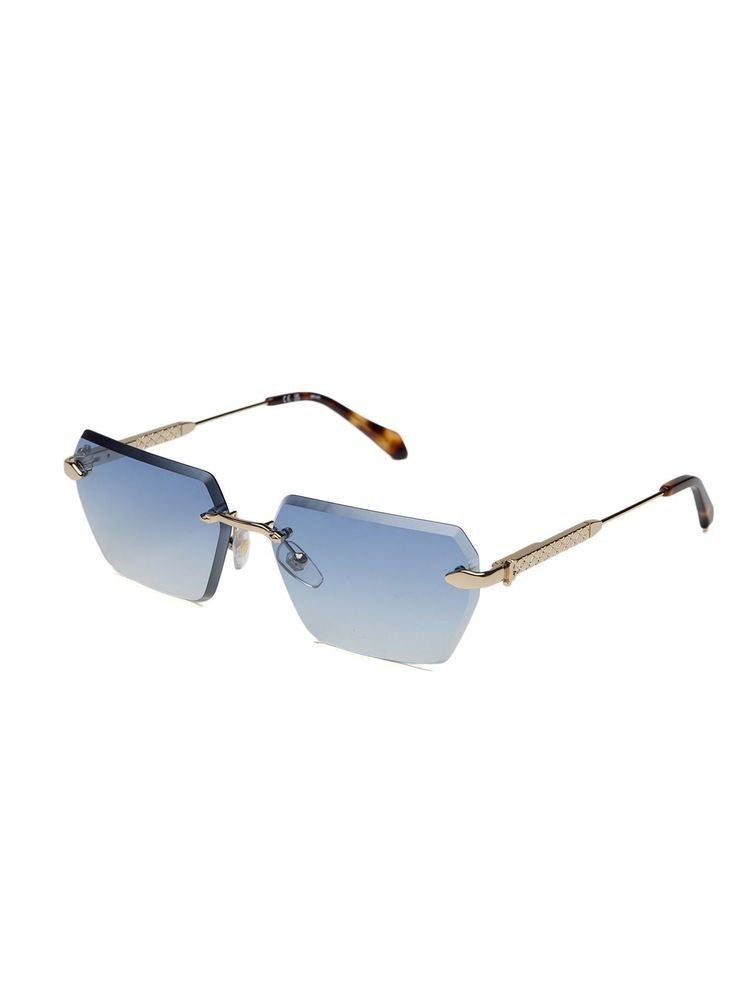 Just Cavalli Sjc110 Metal Rectangle Sunglasses — Rose Gold