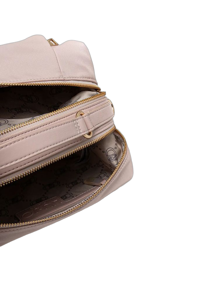 Liu Jo Quilted Polyester Satchel — Beige