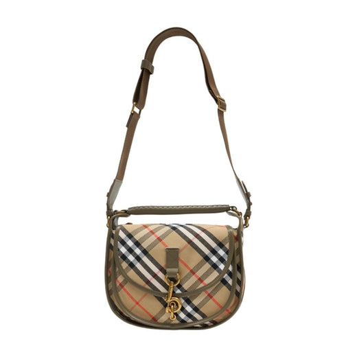 Burberry B Clip Crossbody Bag — Beige Synthetic