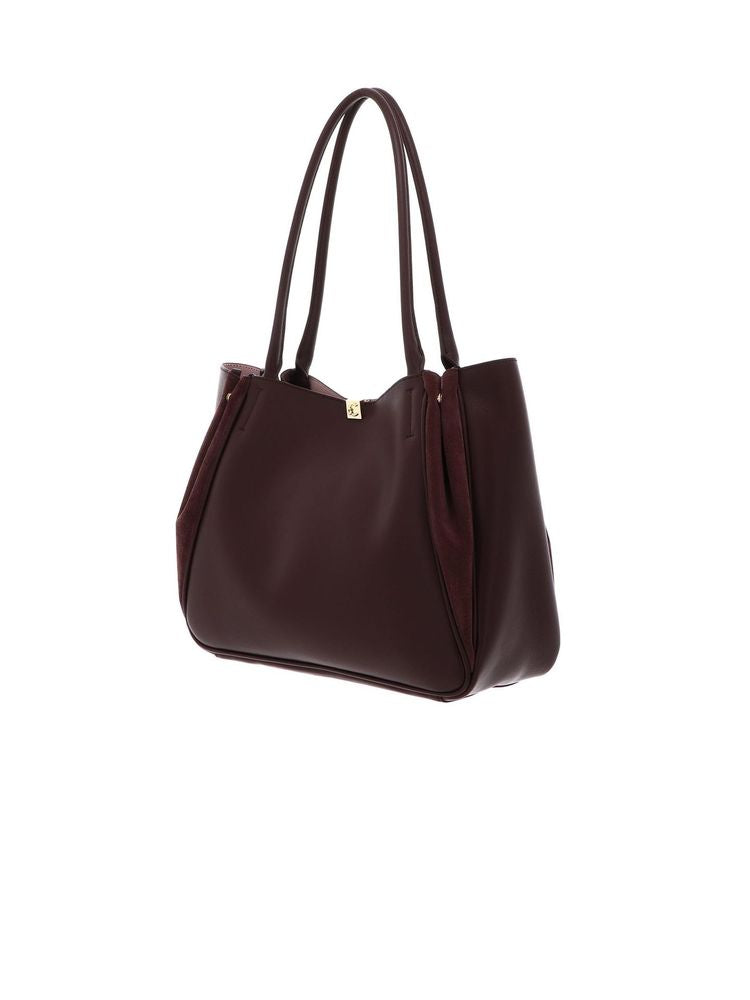 Coccinelle Pansy Shoulder Bag — Brown Bovine Leather
