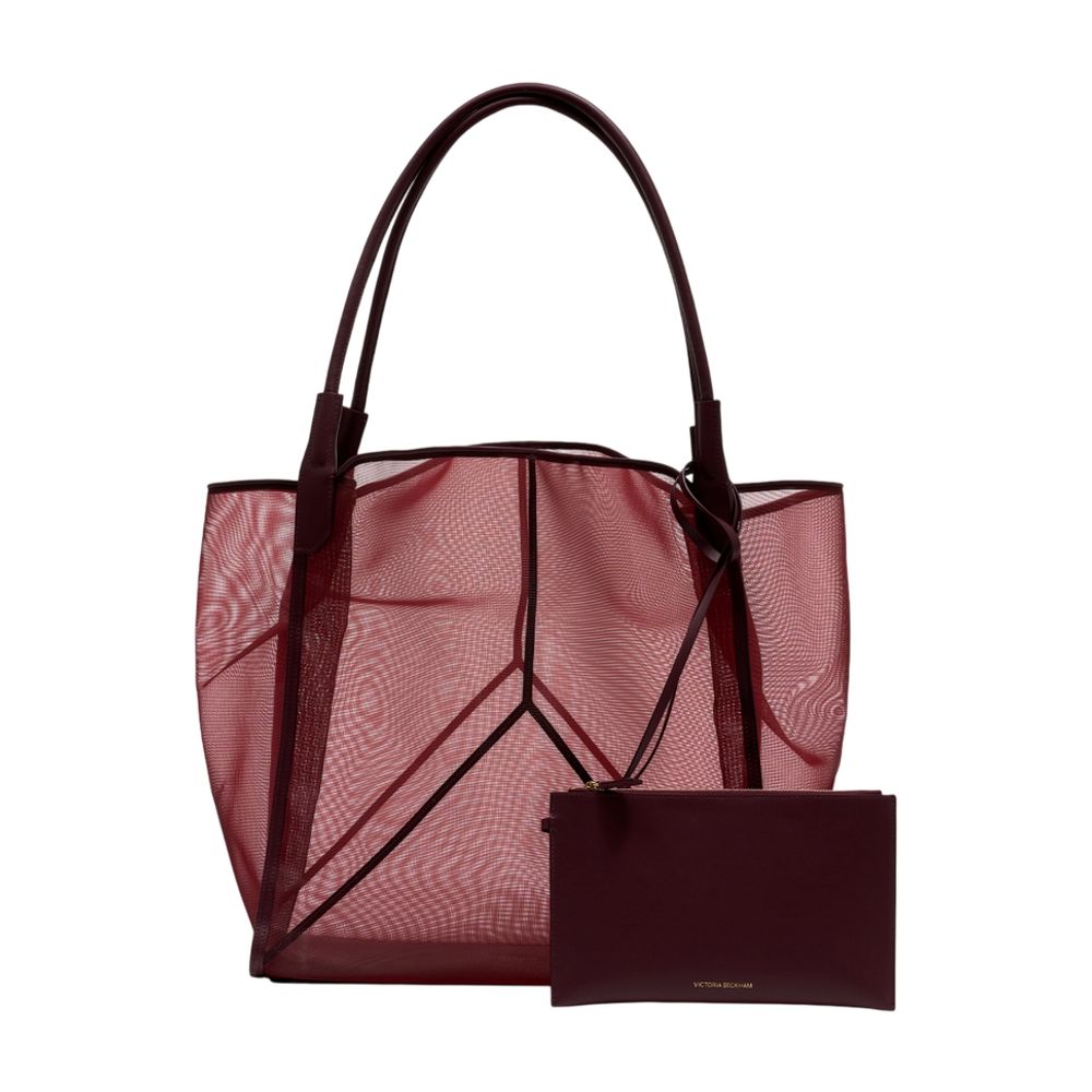 Victoria Beckham Tote Bag — Burgundy Synthetic