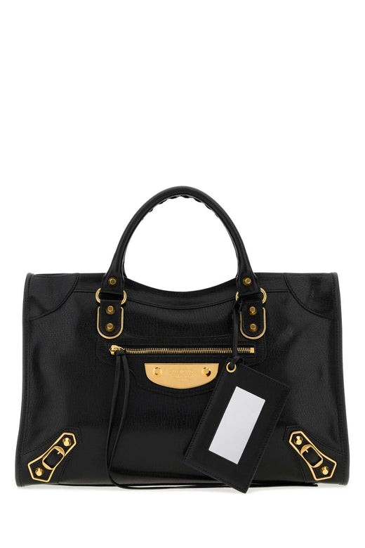 Balenciaga City Top Handle Bag — Black
