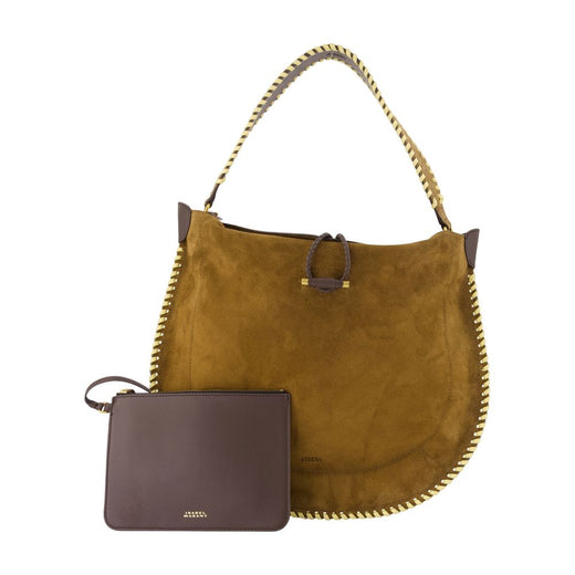 Isabel Marant Oskan Shoulder Bag — Khaki Calfskin