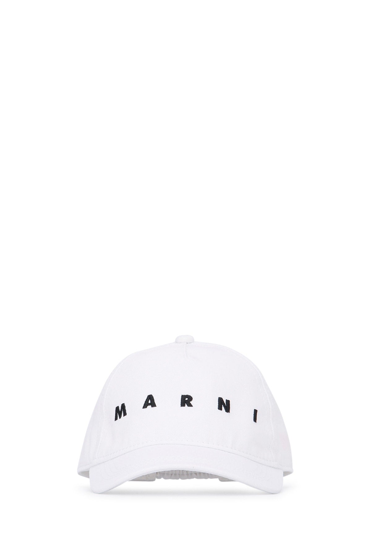Marni Kids Mf51b Logo-Embroidered Baseball Cap — White Cotton Caps