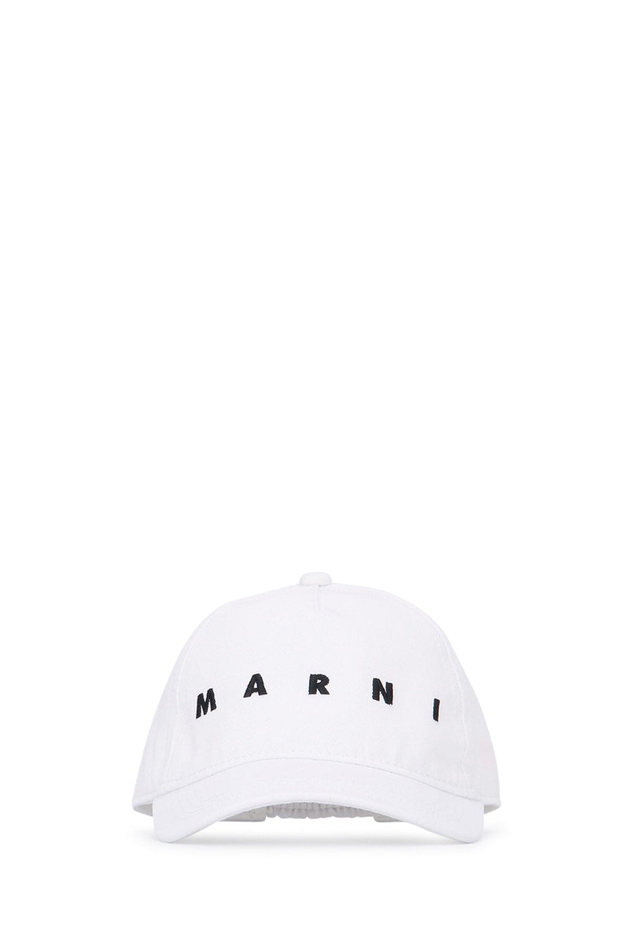 Marni Kids Mf51b Logo-Embroidered Baseball Cap — White Cotton Caps